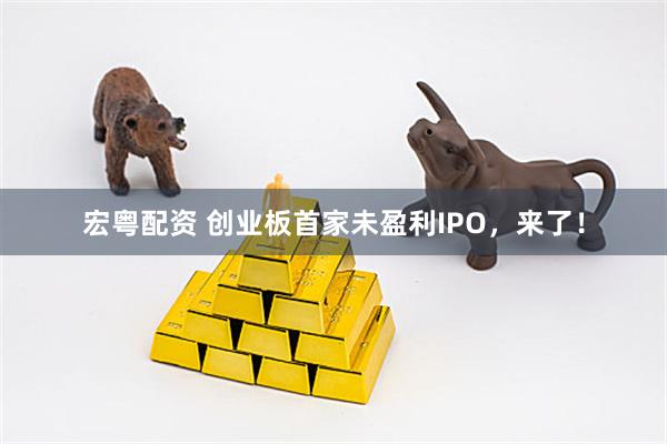 宏粤配资 创业板首家未盈利IPO，来了！